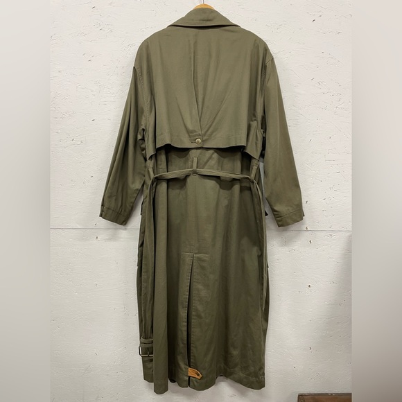 Olive Green Trench Coat - Picture 3 of 9